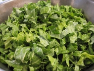 40 Cups of Collards: Cleaned and Cut into Ribbons
